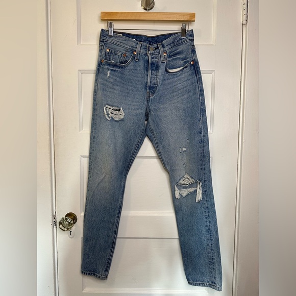 Levi's Premium 501 S Skinny Jeans Can't Touch This - Medium Wash - Picture 5 of 17